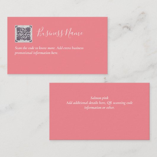 Créer son propre Carte de visite de code QR - Beau (Devant / Derrière)