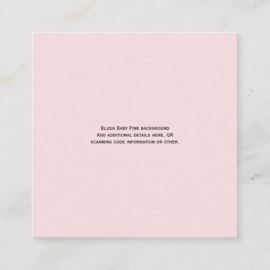 Créer son propre Carte de visite de code QR - Beau (Dos)