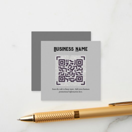 Créer son propre Carte de visite de code QR - Beau (Devant/Arrière en situation)