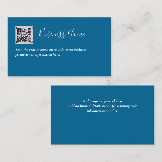 Créer son propre Carte de visite de code QR - Beau (Devant / Derrière)