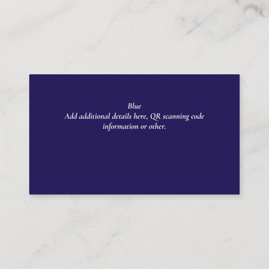 Créer son propre Carte de visite de code QR - Beau (Dos)