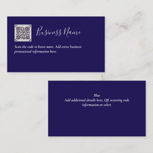 Créer son propre Carte de visite de code QR - Beau (Devant / Derrière)
