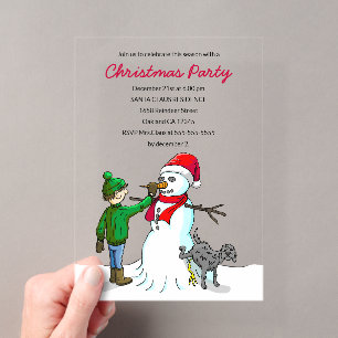 Créer un bonhomme de neige sur une invitation à un