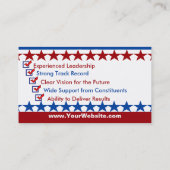 Créer un Carte de visite Modèle de campagne (Dos)