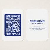 Créer un code QR analysable | Bleu marine (modifia (Devant & derrière)