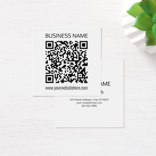 Créer un code QR d'entreprise Texte instantané et  (Bureau)