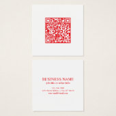 Créer un code QR rouge numérisable (modifiable) (Devant & derrière)