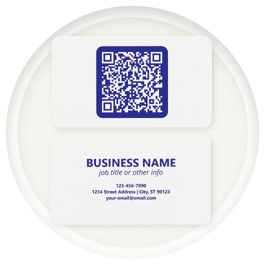Créer un code QR scannable | Bleu foncé modifiable