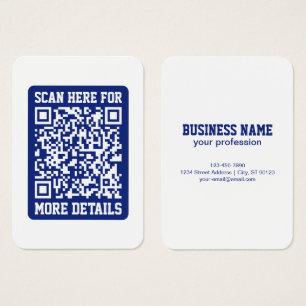Créer un code QR scannable Bleu marine (modifiab