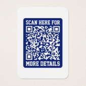 Créer un code QR scannable | Bleu marine (modifiab (Devant)