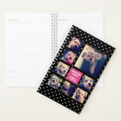 Créer un collage photo avec 8 photos - noir rose (Devant avec enveloppe)