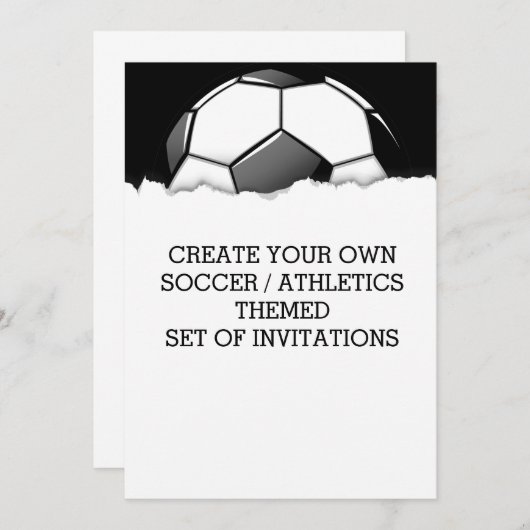 Créer un jeu de football Invitation à thème (Devant / Derrière)