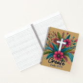 Créer un journal croix florale chrétienne | Psaume (Intérieur)