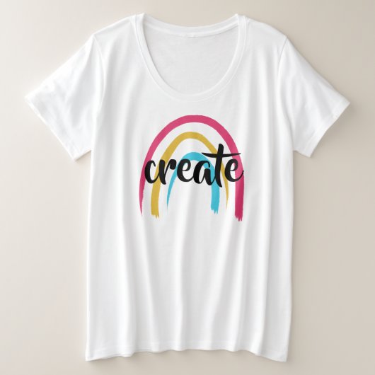Créer un T-shirt Rainbow Women's Plus Size (Design devant)