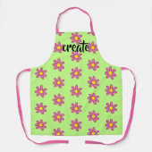 Créer un tablier floral amusant vert et rose (Recto)