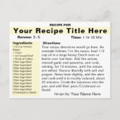 Créer une carte de recette (Devant)