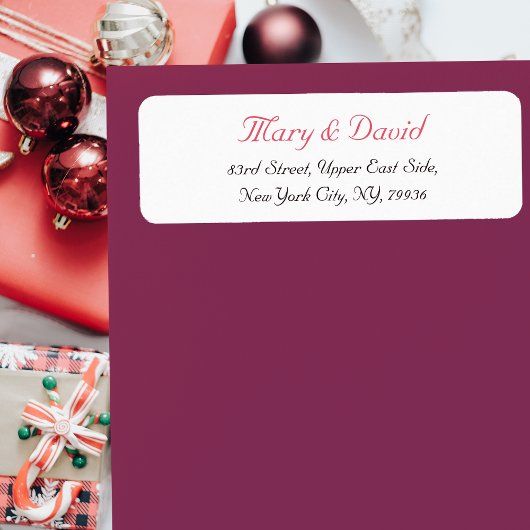 Créer une étiquette d'adresse de retour de mariage