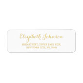 Créer une étiquette d'adresse de retour dorée pers (Devant)