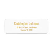 Créer une étiquette d'adresse de retour moderne et (Devant)