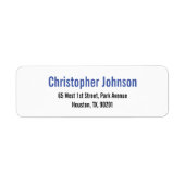 Créer une étiquette d'adresse de retour simple et (Devant)