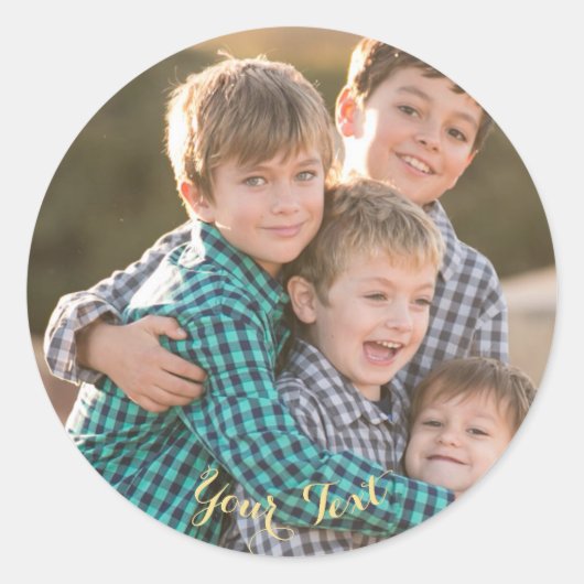 Créer une feuille de stickers photo ronds classiqu (Devant)