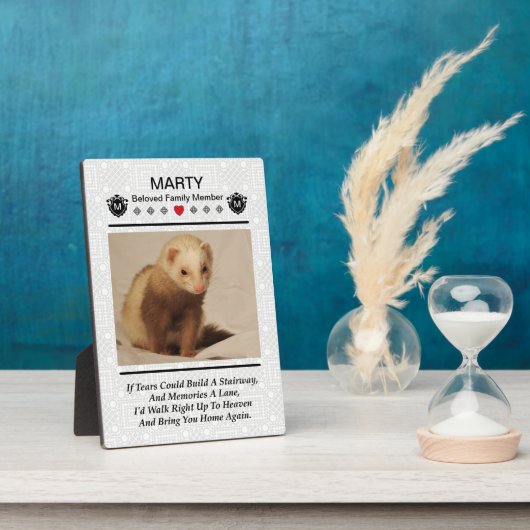 Créer une plaque photo de mémorial d'animal de com (Côté)