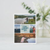 Créer votre aventure de pêche photo Carte postale (Debout devant)