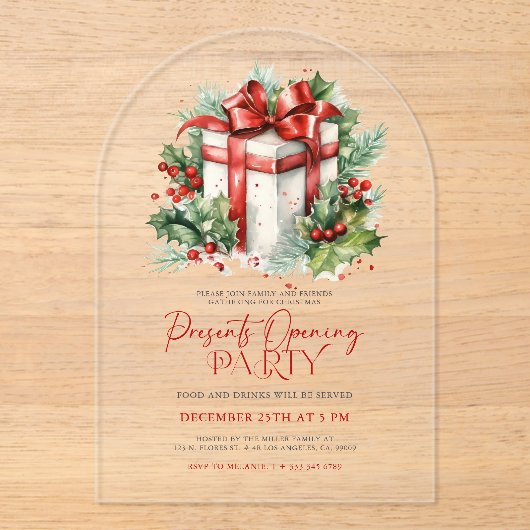 Créer votre cadeau de Noël Invitation de fête d'ou (Recto)