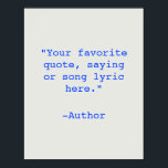 Créer votre propre affiche de devis<br><div class="desc">Créez votre propre devis d'illustration murale personnalisée. Caractéristiques typographie minimaliste de machine à écrire.</div>