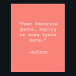 Créer votre propre affiche de devis<br><div class="desc">Créez votre propre devis d'illustration murale personnalisée. Caractéristiques typographie minimaliste de machine à écrire.</div>