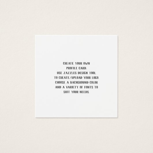 Créer votre propre carte de profil (Devant)