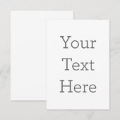 Carte de remerciements simple 8.9 cm x 12.7 cm (Devant / Derrière)