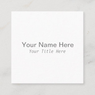 Créer votre propre Carte de visite Carré