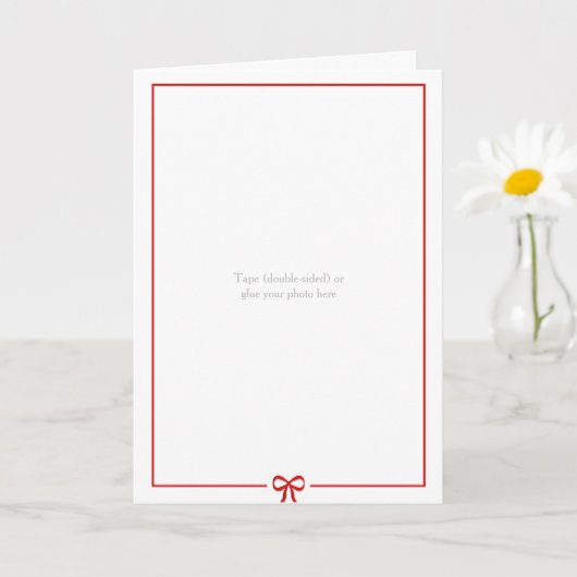 Créer votre propre Carte photo - Bow Bordure rouge (Petite plante)