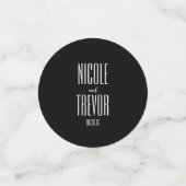 Créer votre propre - Confetti de table noire perso (Petit recto)