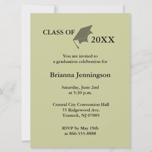 Créer votre propre invitation à obtenir un diplôme (Devant)