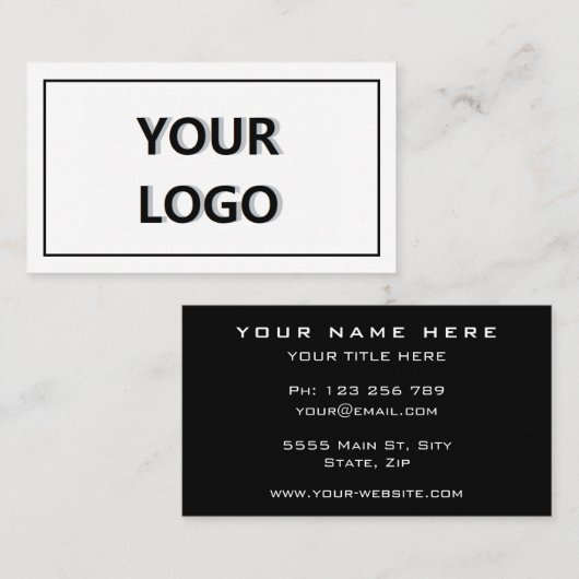 Créer votre propre modèle de carte de visite de ma (Devant / Derrière)