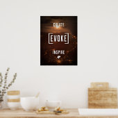 CRÉEZ. ÉVOQUE. INSPIRE. Affiche (Cuisine)