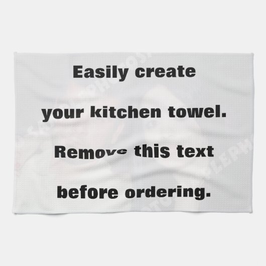 Créez facilement votre photo serviette de cuisine (Horizontal)