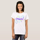 Créez! T-shirt femme design tourbillonnant (Devant entier)