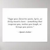 Créez un poster avec votre | Citation préférée (Devant)