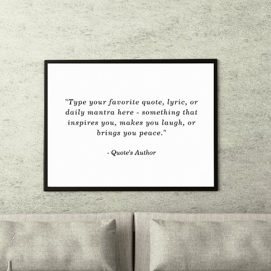 Créez un poster avec votre | Citation préférée