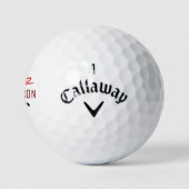 Créez une balle de golf Red Name personnalisée. Go (Logo)