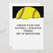 Créez une invitation orientée de jeu de base-ball (Devant / Derrière)