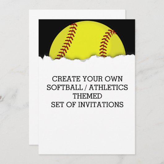 Créez une invitation orientée de jeu de base-ball (Devant / Derrière)