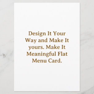 Créez vos cartes de menus personnalisées 6,5" x 8,