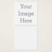 Carte de visite Carré : 6,4 cm x 6,4 cm (Devant & derrière)