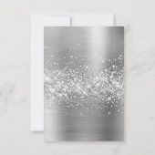 Créez vos cartes nominatives pailletées argentées (Dos)