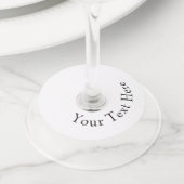 Étiquetes Ronde, Mat signature pour verre à vin (De près)