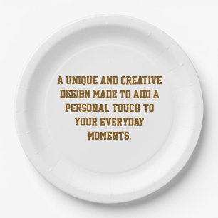 Créez vos propres assiettes en papier, assiette ro